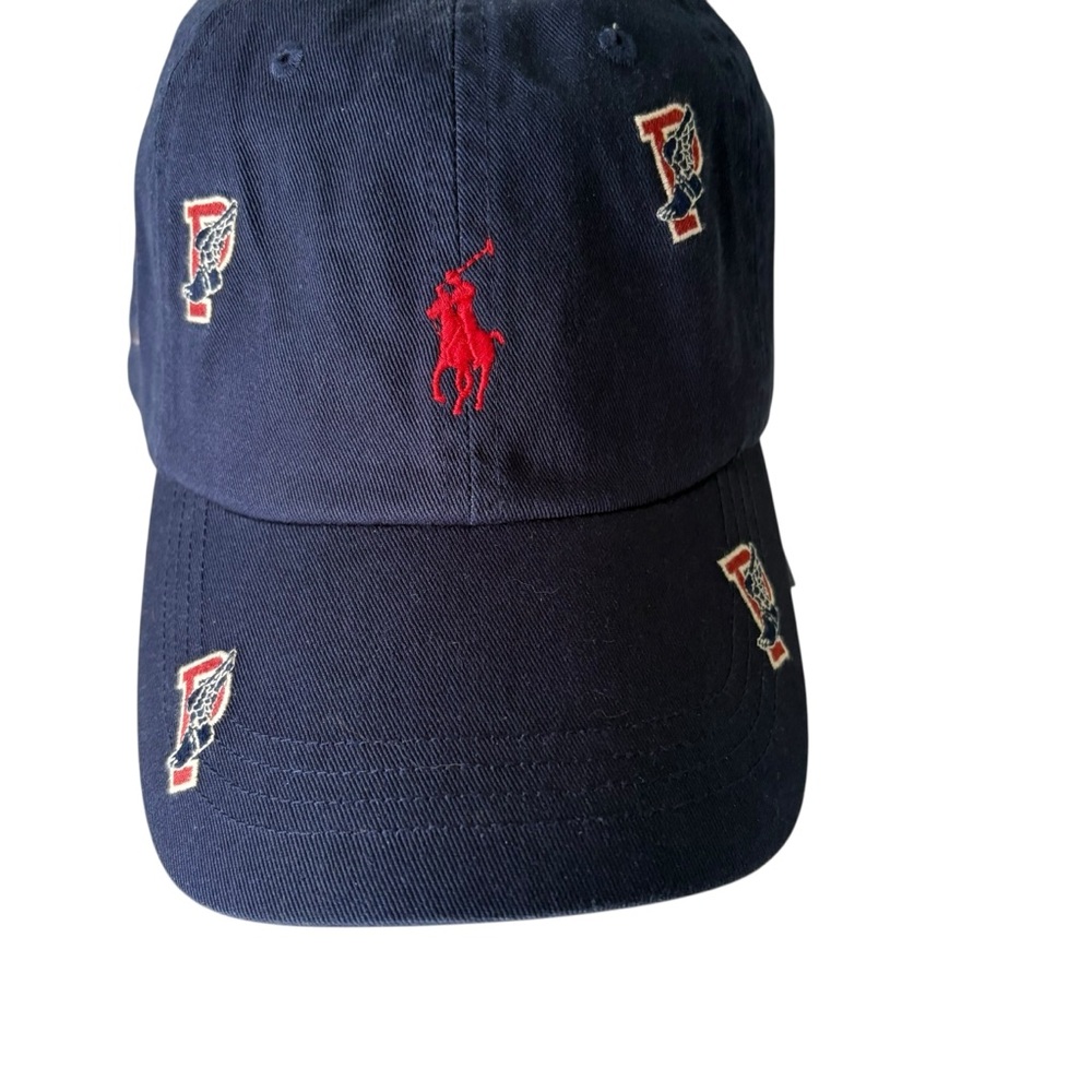 🆕 Polo Ralph Lauren “P” Wing Navy Blue Twill Baseball Cap OS - Picture 2 of 7